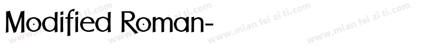 Modified Roman字体转换